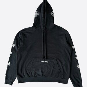 Chrome Hearts Drake Black & White Certified Horseshoe Logo Hoodie
